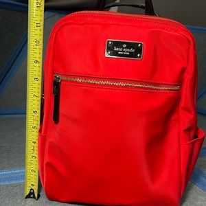 Kate Spade Nylon Backpack book bag purse - Red